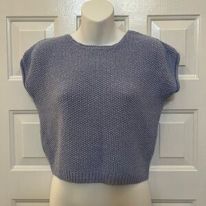 Jessica Simpson Light Blue Knit Lightweight Sweater. Short Sleeve XS